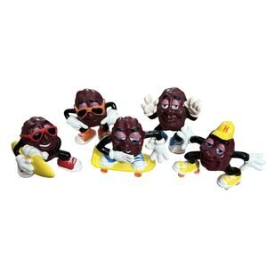Vintage 1980s The California Raisins Lot Of 5